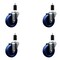 Service Caster 4'' SS Solid Poly Wheel Swivel 1-3/8'' Expanding Stem Caster Set, 4PK SCC-SSEX20S414-SPUS-138-4 - alternate 1